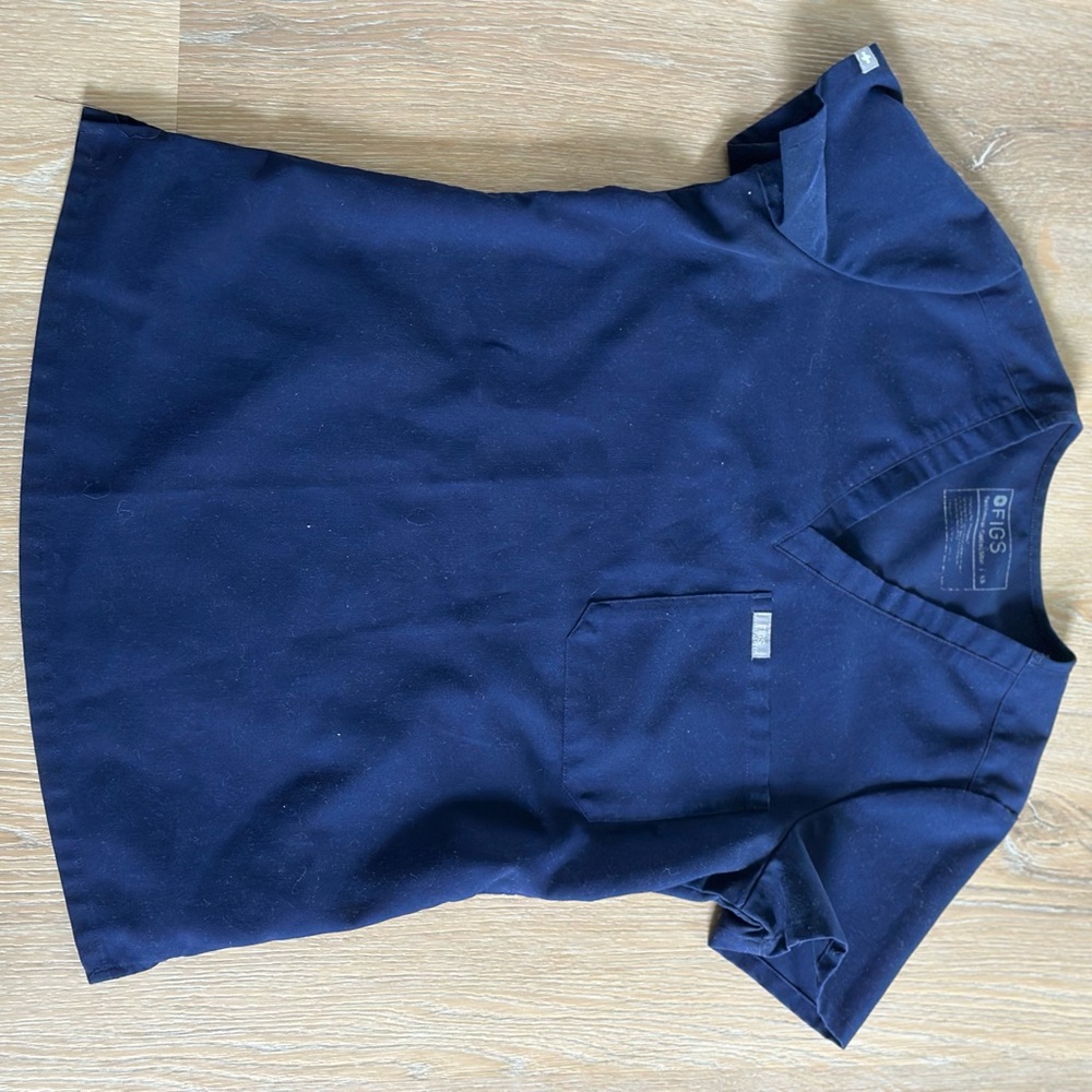 Figs navy V-Neck Scrub Top